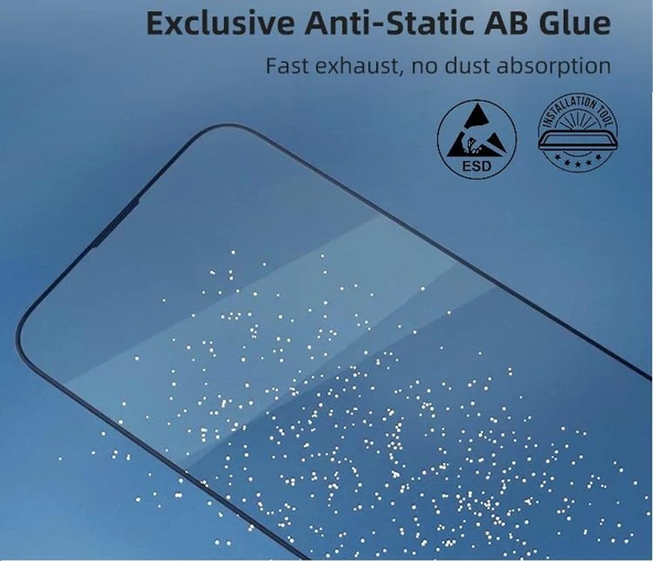 Vendas iPhone 13 Mini Full Glass Anti-Dust Ahize korumalı Cam Ekran Koruyucu - 6
