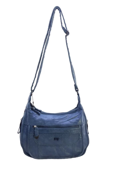 Y.S.Deri Çapraz Askılı Kadın Postacı Çanta Çok Cepli Vegan Deri Bayan Omuz Çantası 30*19 Cm - 6
