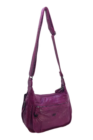 Y.S.Deri Çapraz Askılı Kadın Postacı Çanta Çok Cepli Vegan Deri Bayan Omuz Çantası 30*19 Cm - 12