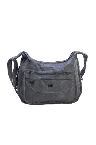 Y.S.Deri Çapraz Askılı Kadın Postacı Çanta Çok Cepli Vegan Deri Bayan Omuz Çantası 30*19 Cm - 3