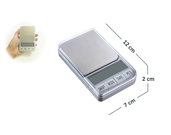 AEK-Tech 100g 0.01g Dijital Hassas Cep Terazi Taşınabilir Kapaklı - 3