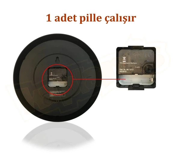 TFA Duvar Saati Termometre Nem Ölçer - 3