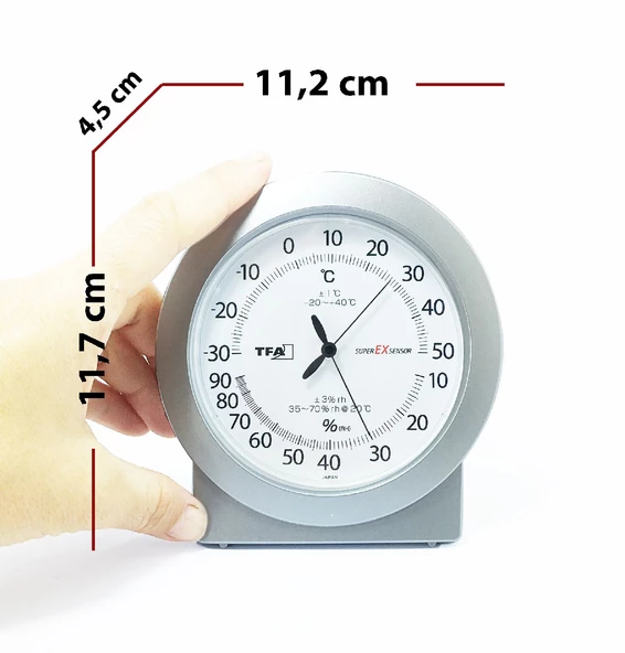 TFA Hassas Ölçüm Analog Termometre Nem Ölçer - 6
