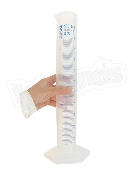 ISOLAB 500ml Plastik Mezür Mavi Skala - 5