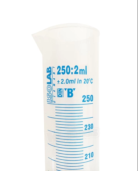 ISOLAB 250ml Plastik Mezür Mavi Skala - 2