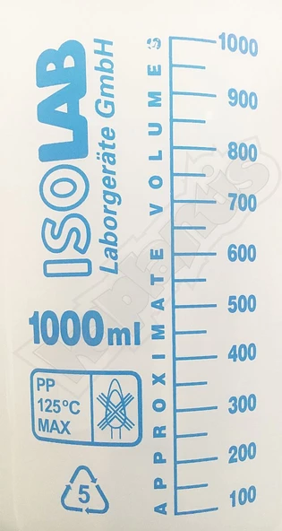 ISOLAB 1000ml Ölçü Kabı Beher Mavi Skala - Resim 3