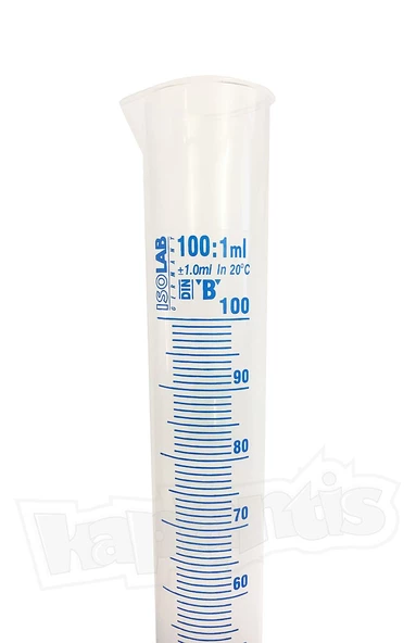 ISOLAB 100ml Plastik Mezür Mavi Skala - 2