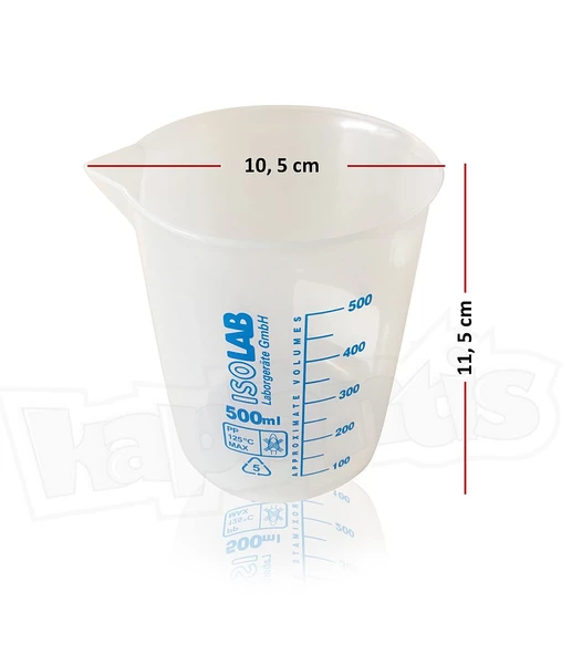 ISOLAB 500ml Ölçü Kabı Beher Mavi Skala - 4