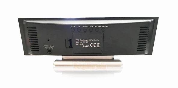 TFA Masaüstü Led Alarmlı Nem Ölçerli Saat Termometre 60.2011 - 2