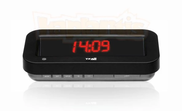 TFA Kırmızı Hologramlı 3D Masaüstü Saat - 4