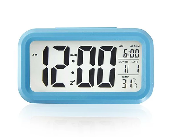 Diwu Optik Masaüstü Saat Takvim Termometre Mavi - 3