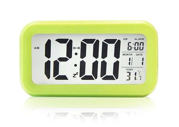 Diwu Optik Masaüstü Saat Takvim Termometre Yeşil - 3