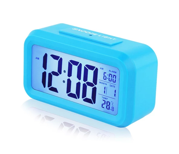Diwu Optik Masaüstü Saat Takvim Termometre Mavi - 6