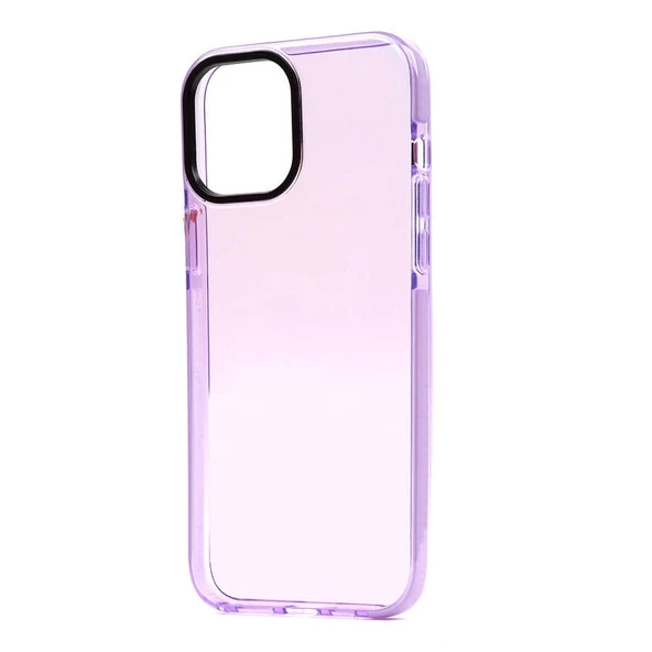 Vendas iPhone 12 Puno Serisi Renkli Kenarlı Fashion Silikon Kılıf