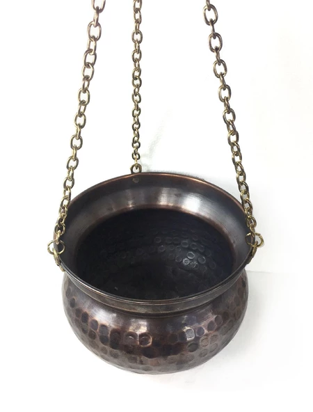 Shark Anatolia Kabak Bakır Askılı Saksı 17cm - 3