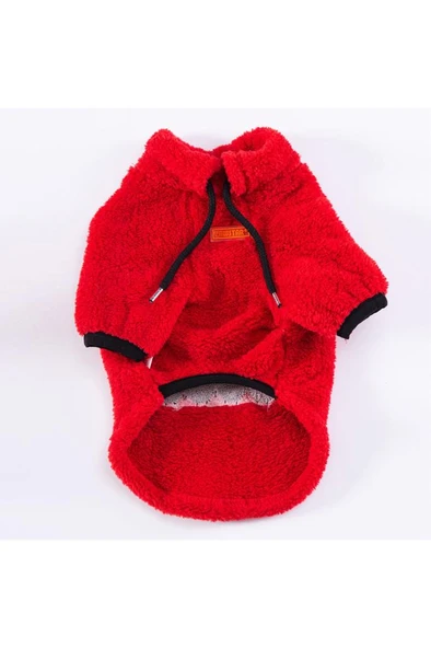 Pawstar Kedi ve KÜÇÜK Köpek Red Just Sweat L Sırt33cm Göğüs46cm Boyun30cm - Resim 4
