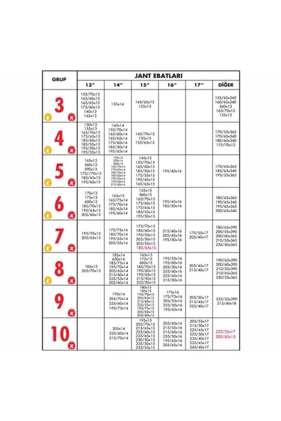 TAKMATİK ÇAPRAZ PATİNAJ ZİNCİRİ 5-12. GRUP - 3