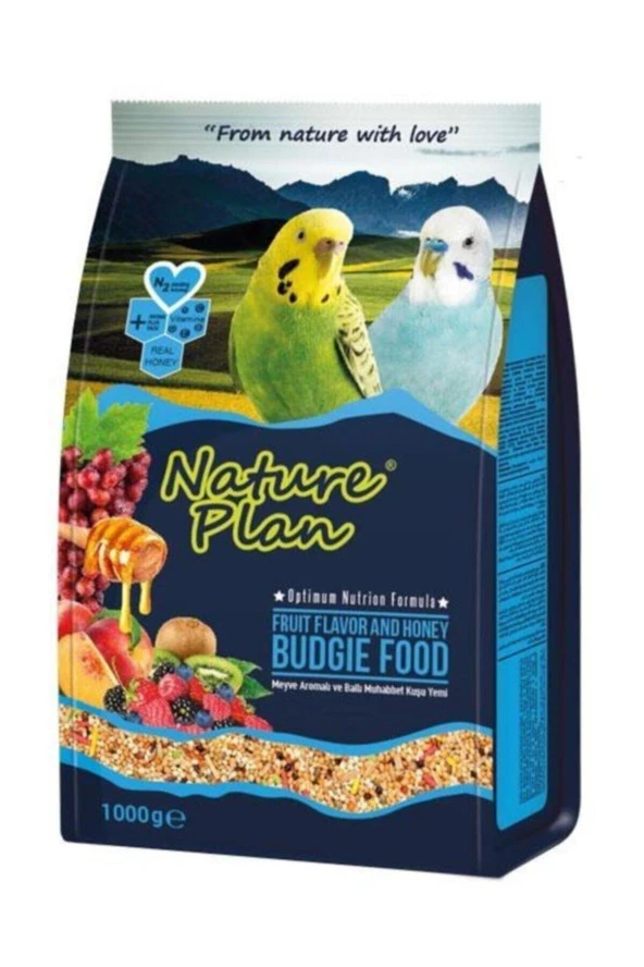 Nature Plan Meyveli Ballı Muhabbet Kuşu Yemi 1000 gr