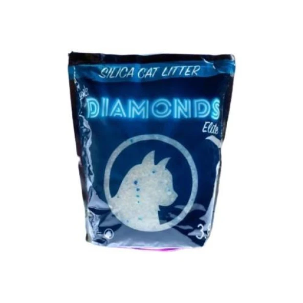 Diamonds Silika Kedi Kumu 3,8 Lt MAVİ