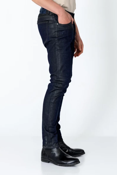 Erkek Regular Fit Sade Rahat Yağlı Kot pantolon - 10