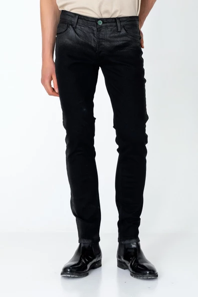 Erkek Regular Fit Sade Rahat Yağlı Kot pantolon - 6