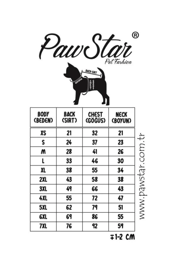 Pawstar Kedi ve KÜÇÜK Köpek Mint Smile Tulum 2XL Sırt43cm Göğüs58cm Boyun38cm - 4