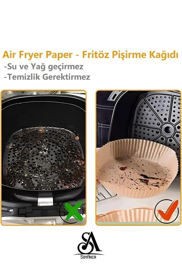 Philips Airfryer Xiaomi Uyumlu Hava Fritözü Hava Firitözü Philips Yağsız Fritöz Pişirme Kağıdı 50li