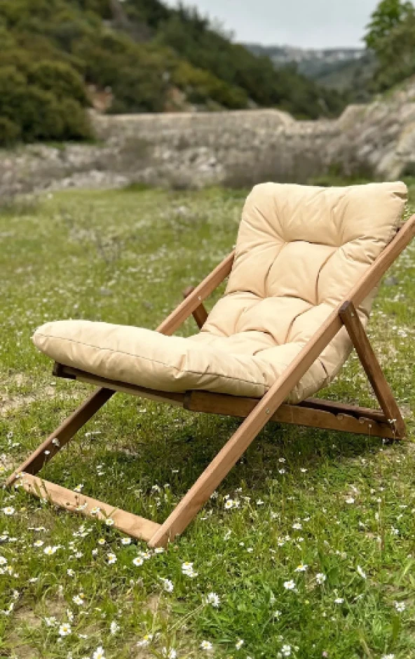 Grande Home Kademeli Ahşap İkili Şezlong Sehpa Takımı - 5