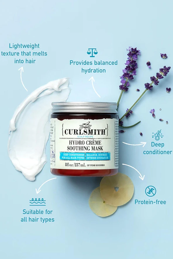 Curlsmith Hydro Creme Soothing Saç Maskesi 237ML - Resim 2