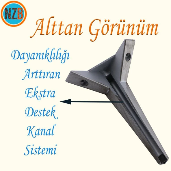 Mobilya Kanepe Sehpa TV Ünitesi Baza Koltuk Ayağı Çekyat Saten Gri Eskitme 18 cm Ayak - 3