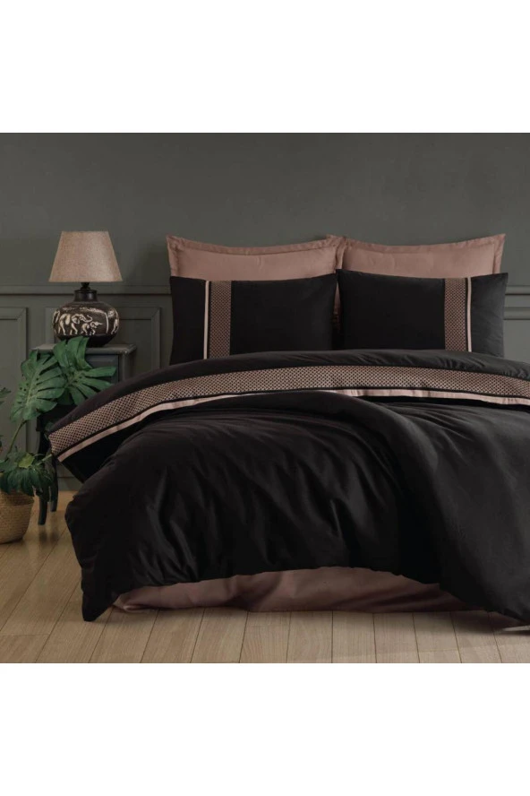 Clasy Ranforce Çift Kişilik Nevresim Takımı Borderline Nienna V2 Antrasit - 2