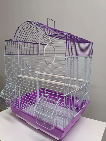 Netx Mor Kuş Kafesi 34.5X28X45.5 CM H89205-R - Resim 3