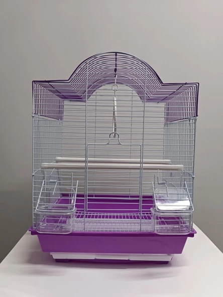 Netx Mor Kuş Kafesi 34.5X28X45.5 CM H89205-R - Resim 2