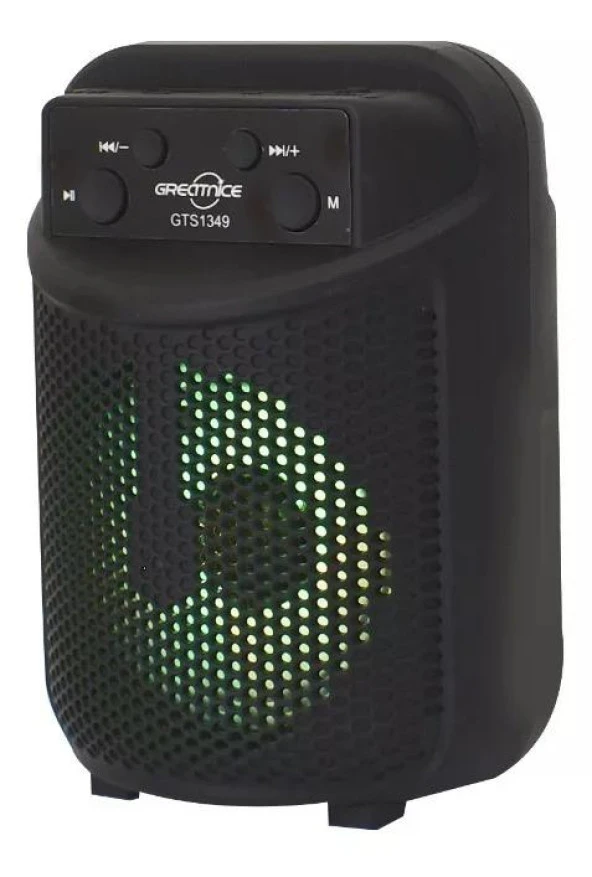 GTS-1349 Rgb Ledli Bluetooth Hoparlör Usb-Tf-Fm Radyo Siyah