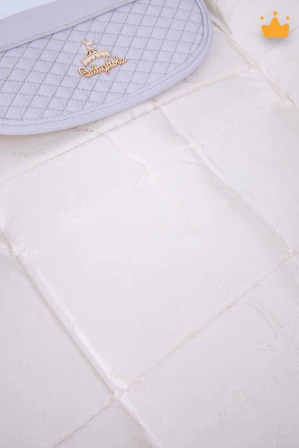 Babydola Suni Deri Alt Açma Matı Minderi Alt Değiştirme Çantası Örtüsü 13596 - 5