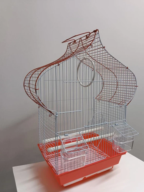 NetX Damla Kırmızı Kafes H1105A-R 40x23x52 cm Kanarya Muhabbet Kuşu için - 2