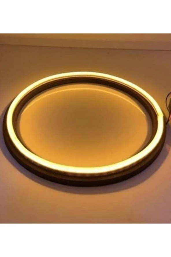 Neon Ledli Kasnak 16cm Amber Turuncu  (1 çift)