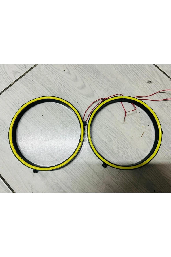 Neon Ledli Kasnak 16cm Amber Turuncu  (1 çift) - 2