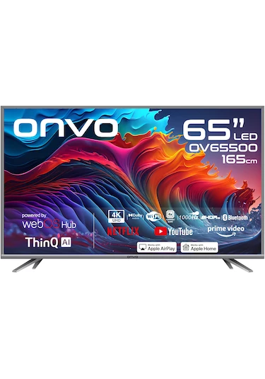 Onvo OV65500 4K Ultra HD 65" 165 Ekran Uydu Alıcılı webOS Smart LED TV