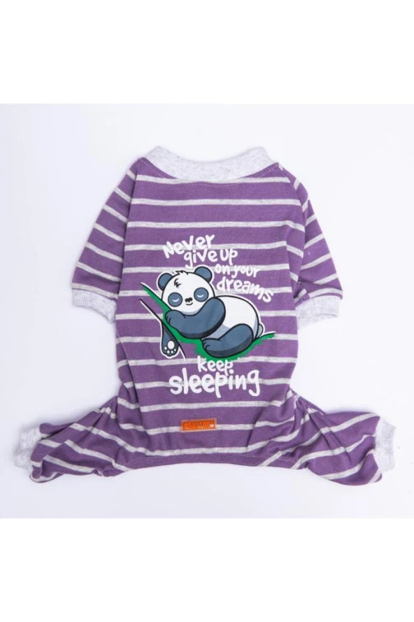 Pawstar Köpek Mor Sleeper Pijama Tulum XLarge Sırt38cm Göğüs55cm Boyun34cm - 2