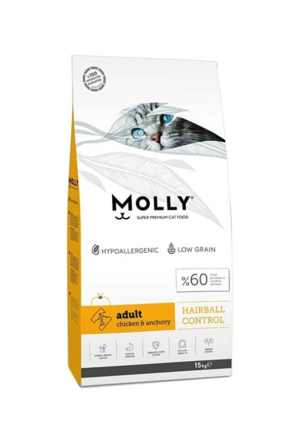 Molly Tavuklu Kedi Maması-15 Kg