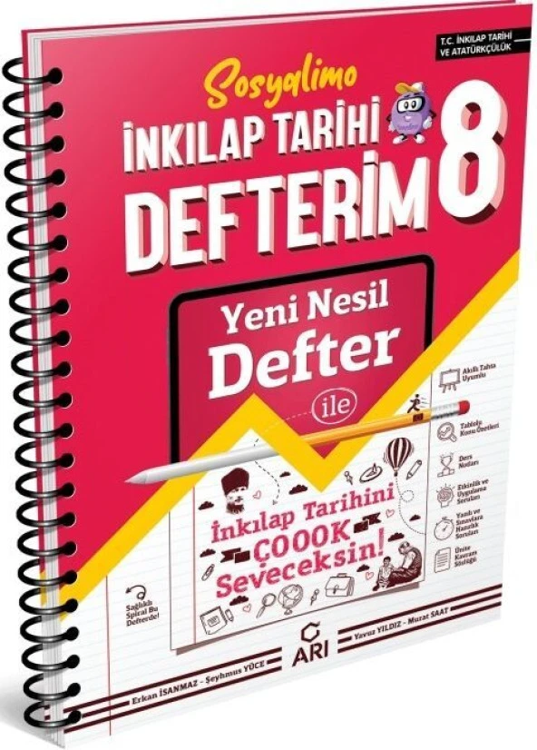 Arı Yayıncılık 8. Sınıf Sosyalimo Akıllı İnkılap Tarihi Defteri