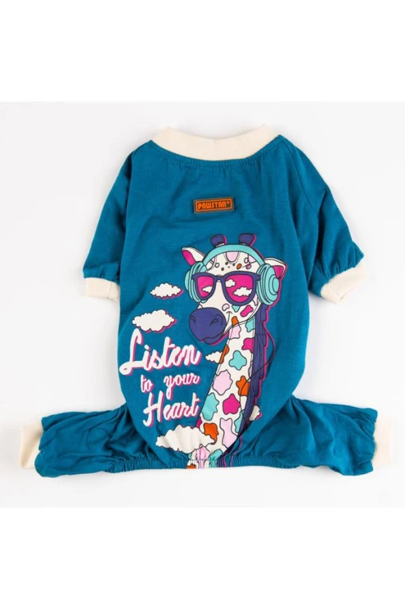 Pawstar Köpek Cadetblue Giraffe Pyjamas XLarge Sırt38cm Göğüs55cm Boyun34cm - 3