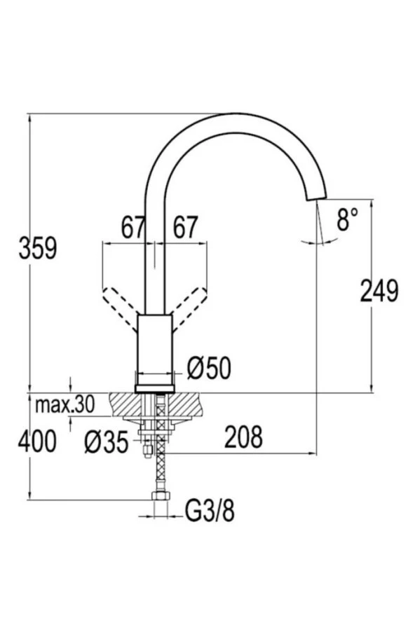 Kale Domino Xtra Döner Borulu Mutfak Bataryası 7319652055 - 2