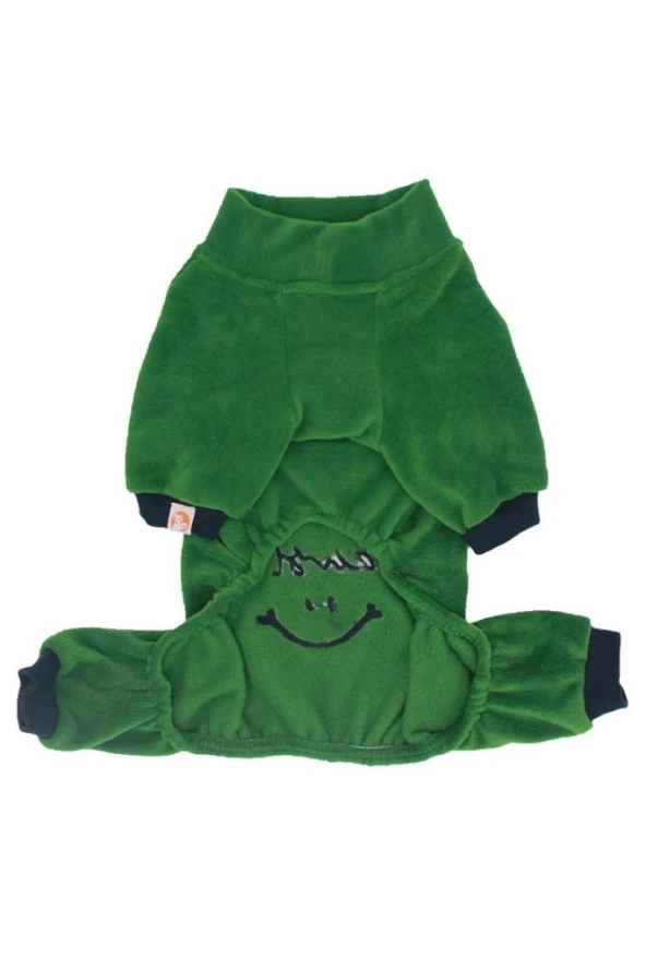 Pawstar Kedi ve KÜÇÜK Köpek Koyu Yeşil Smile Tulum 2XL Sırt43cm Göğüs58cm Boyun38cm - 3