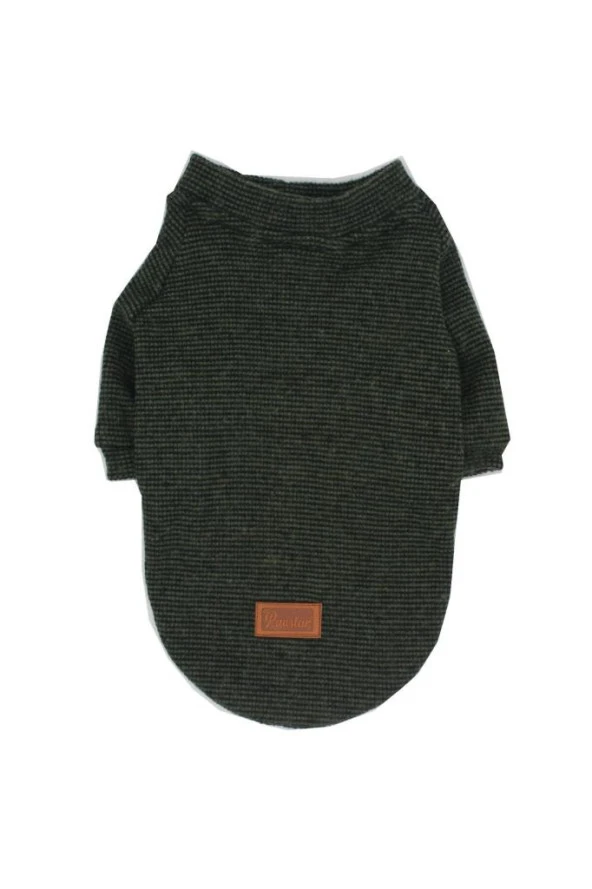 Pawstar Kedi ve KÜÇÜK Köpek Haki Triko Sweat XL Sırt38cm Göğüs55cm Boyun34cm