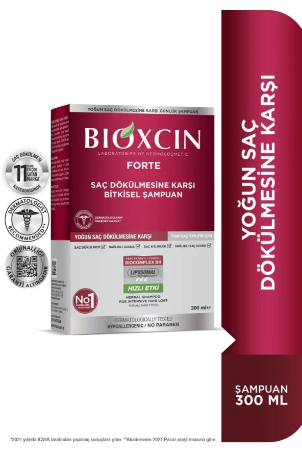 Bioxcin Forte Şampuan Tüm Saçlara 300 ml