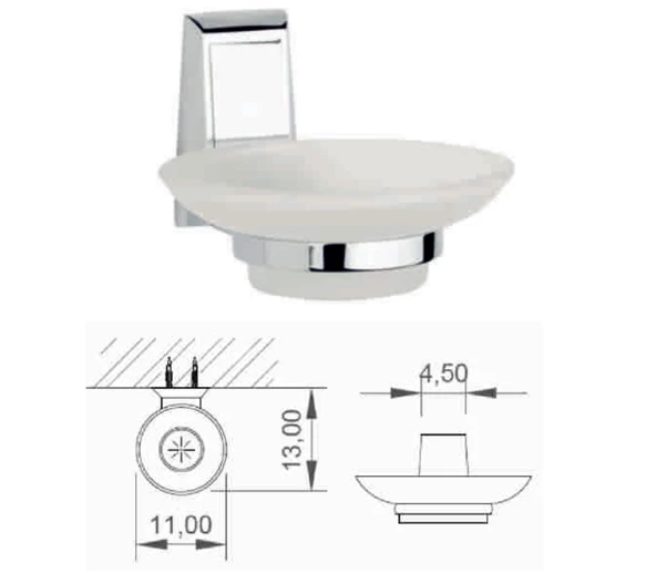 Damla Banyo Piramit Sabunluk Krom 0003751 8699421212066 - 2