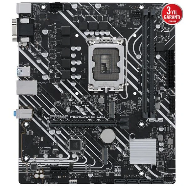 ASUS PRIME H610M-E D4 CSM 2xDDR4 HDMI/DP 2xM.2 1xGLAN 1700P ANAKART - 2