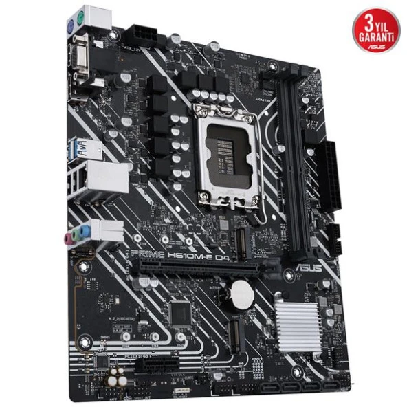 ASUS PRIME H610M-E D4 CSM 2xDDR4 HDMI/DP 2xM.2 1xGLAN 1700P ANAKART - 3